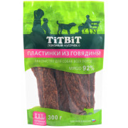 TiTBiT лакомство для собак Пластинки из говядины, для поощрения