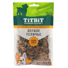 TiTBiT лакомство для собак мелких пород Легкое телячье, для поощрения, для дрессуры, для игр
