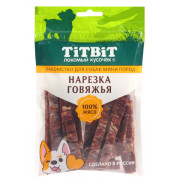 TiTBiT лакомство для собак мелких пород Нарезка говяжья, для поощрения, для дрессуры, для игр