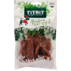 TiTBiT Новогодняя коллекция лакомство для собак Дольки из индейки, для поощрения
