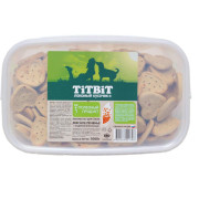 TiTBiT лакомство для собак Печенье мясное с индейкой и морковью, для поощрения
