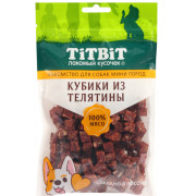 TiTBiT лакомство для собак мелких пород Кубики из телятины, для поощрения, для дрессуры, для игр
