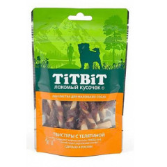 TiTBiT лакомство для собак мелких пород Твистеры с телятиной, для поощрения