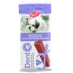 TiTBiT Dent лакомство для собак мелких пород Жевательный снек со вкусом печени говяжьей, для чистки зубов
