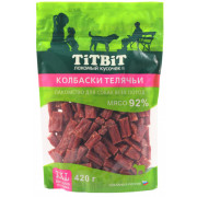 TiTBiT лакомство для собак Колбаски телячьи, для поощрения