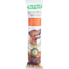 TiTBiT лакомство для собак шпикачка с печенью говяжьей и морковью