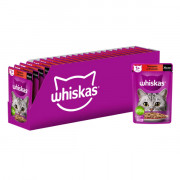 Whiskas корм консервированный для кошек кусочки в желе с говядиной и ягненком