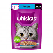 Whiskas корм консервированный для кошек в желе с лососем