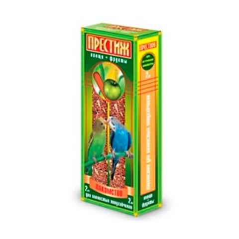 Престиж жесткие палочки лакомство для волнистых попугаев с овощами и фруктами