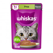 Whiskas корм консервированный для кошек паштет с уткой