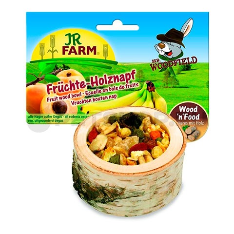 JR FARM лакомство для грызунов чаша деревянная с фруктами