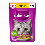 Whiskas корм консервированный для кошек рагу с курицей