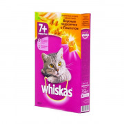 Whiskas корм сухой для кошек старше 7 лет вкусные подушечки с нежным паштетом ассорти с курицей и индейкой