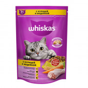 Whiskas корм сухой для кошек старше 7 лет вкусные подушечки с нежным паштетом ассорти с курицей и индейкой
