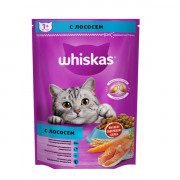 Whiskas корм сухой для кошек подушечки с паштетом обед с лососем