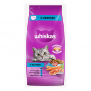 Whiskas корм сухой для кошек подушечки с паштетом обед с лососем