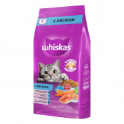 Whiskas корм сухой для кошек подушечки с паштетом обед с лососем