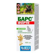 АВЗ Барс форте спрей для кошек от блох на фипрониле