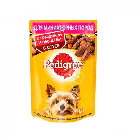 Pedigree консервы для мелких пород говядина с овощами
