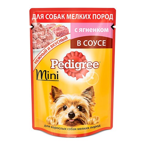 Pedigree консервы для мелких пород с ягненком в соусе