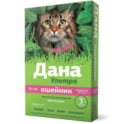 Apicenna Дана Ультра ошейник для кошек инсектоакарицидный, профилактика глистов, 35см