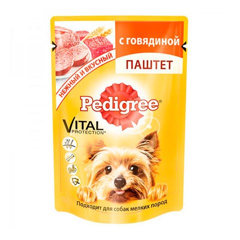 Pedigree консервы паштет с говядиной для мелких пород