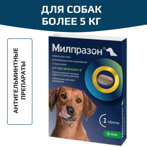 KRKA Милпразон 12,5 мг таблетки для собак более 5 кг