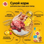 Pedigree Оптимальное пищеварение с говядиной Корм сухой для взрослых собак