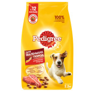 Pedigree Жизненная энергия с говядиной Корм сухой для взрослых собак мелких пород