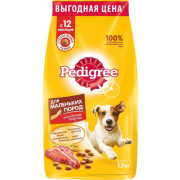 Pedigree Жизненная энергия с говядиной Корм сухой для взрослых собак мелких пород