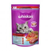 Whiskas корм сухой для стерилизованных кошек с говядиной и вкусными подушечками