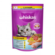 Whiskas корм сухой для стерилизованных кошек с курицей и вкусными подушечками