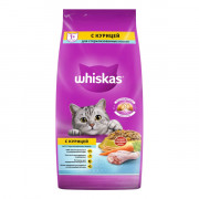 Whiskas корм сухой для стерилизованных кошек с курицей и вкусными подушечками