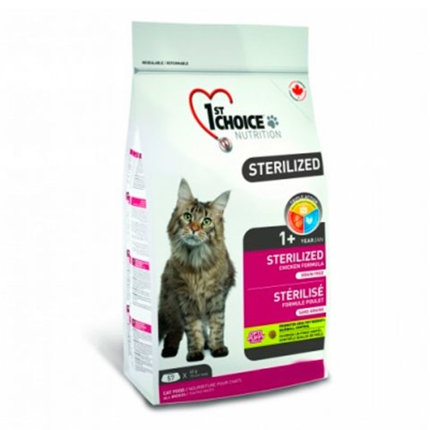1ST CHOICE сухой корм для кошек Sterilized курица бататом