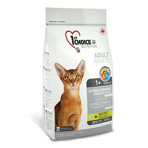 1ST CHOICE Hypoallergenic сухой корм для кошек без зерна утка с картофелем