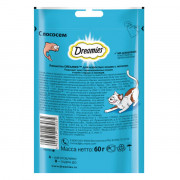 DREAMIES лакомство для кошек подушечки с лососем