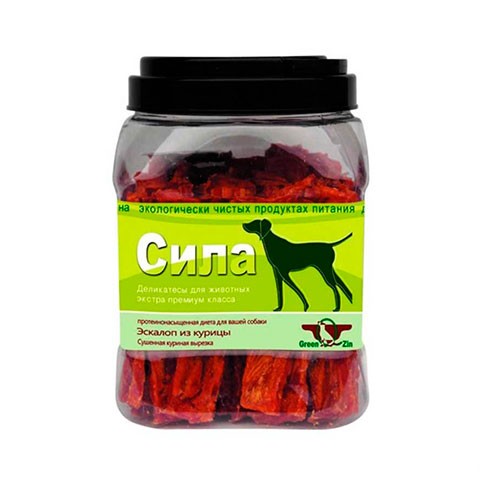 Green Qzin лакомство для собак сила (сушеная куриная вырезка)