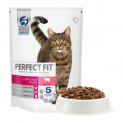 PERFECT FIT корм сухой для взрослых кошек с говядиной