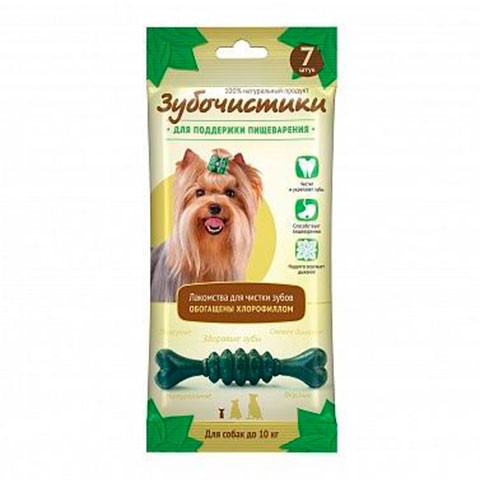 Зубочистики мятные с хлорофиллом для собак мелких пород