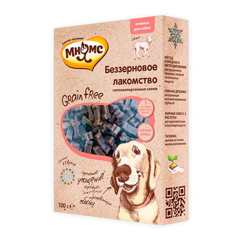 Мнямс лакомство беззерновое Grain Free для собак с ягненком