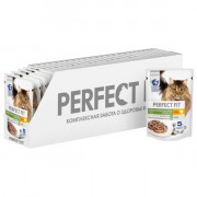 PERFECT FIT корм консервированный для стерилизованных кошек старше 7 лет с курицей кусочки в соусе