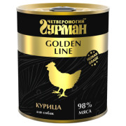 Четвероногий Гурман Golden line корм консервированный для собак курица