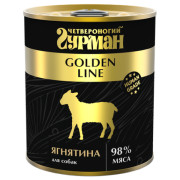 Четвероногий Гурман Golden line корм консервированный для собак ягненок
