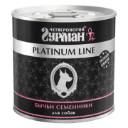 Четвероногий Гурман Platinum line корм консервированный для собак бычьи семенники