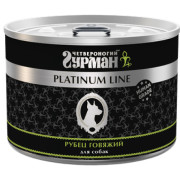 Четвероногий Гурман Platinum line корм консервированный для собак рубец говяжий
