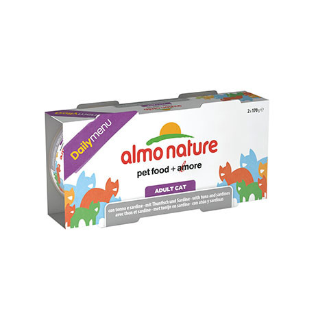 ALMO NATURE CLASSIC консервы для кошек меню с тунцом и сардинами
