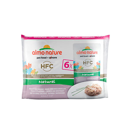 ALMO NATURE CLASSIC консервы для кошек с курицей и сардинками