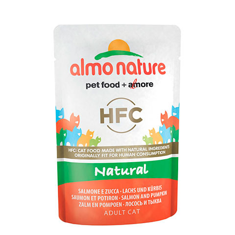 ALMO NATURE CLASSIC консервы для кошек с лососем и тыквой