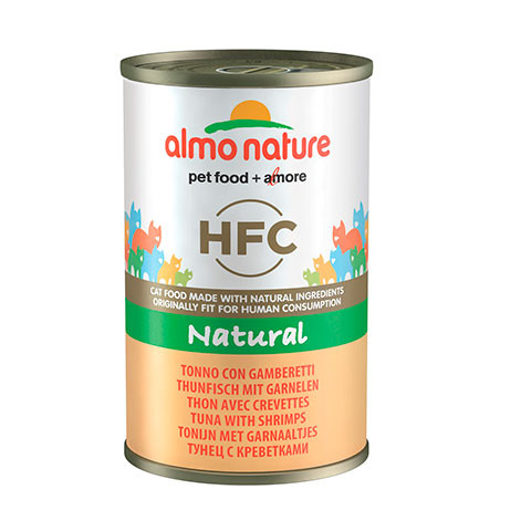 ALMO NATURE CLASSIC консервы для кошек с тунцом и креветками