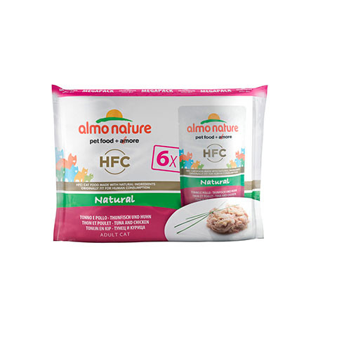 ALMO NATURE CLASSIC консервы для кошек с тунцом и курицей
